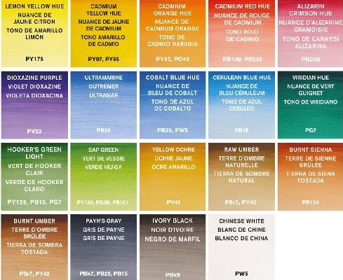 Winsor Newton - Akvarelfarve Sæt Med 20 Dele - Mixed Travel