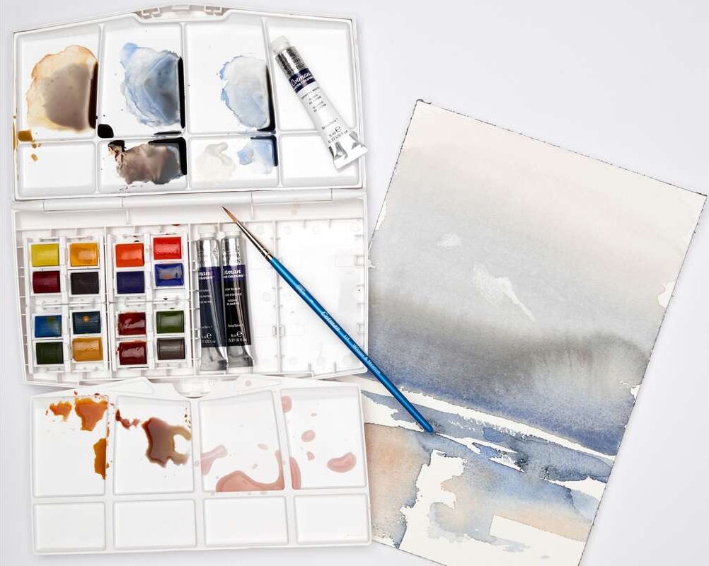 Winsor Newton - Akvarelfarve Sæt Med 20 Dele - Mixed Travel