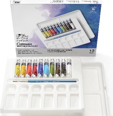 Winsor Newton - Akvarelfarve Sæt - Tube Palette - 13 Dele
