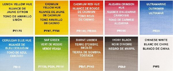Winsor Newton - Akvarelfarve Sæt - Tube Palette - 13 Dele