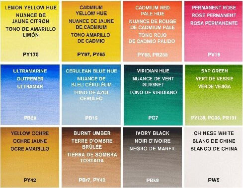 Winsor Newton - Akvarelfarve Sæt Med 13 Dele - Palette Pocket