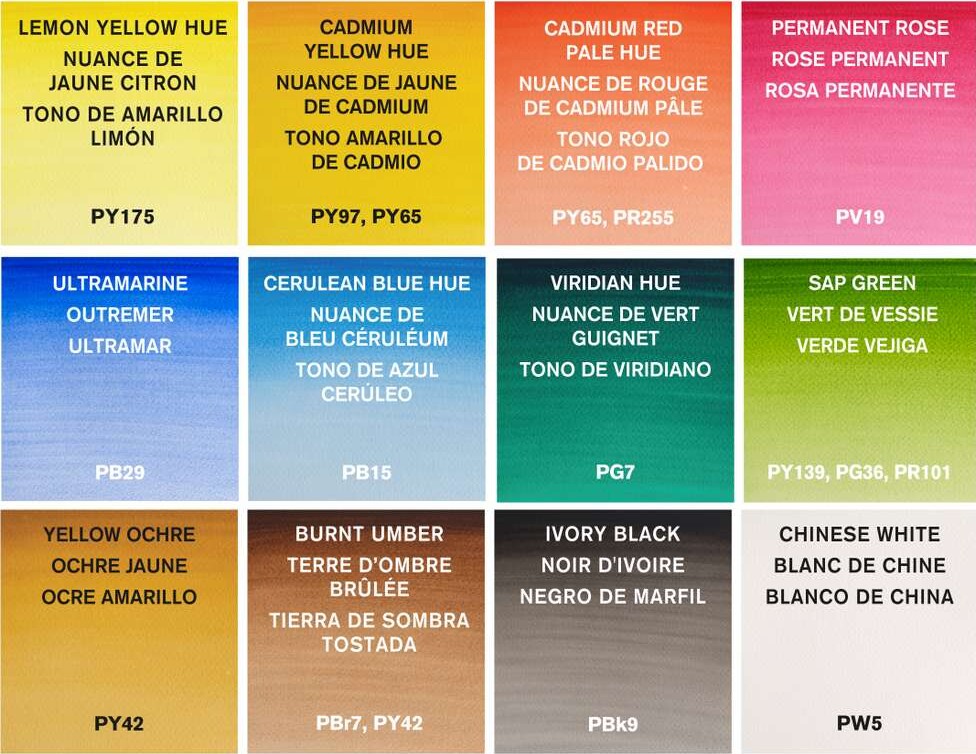 Winsor Newton - Akvarelfarve Sæt Med 13 Dele - Palette Pocket