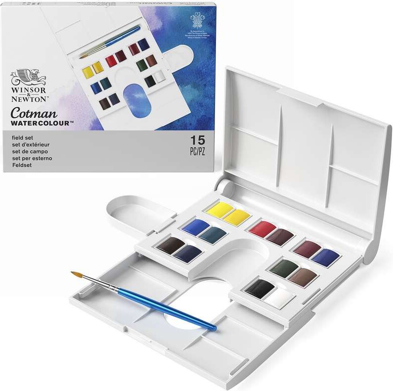Winsor Newton - Akvarelfarve Sæt - The Compact Set - 14 Farver