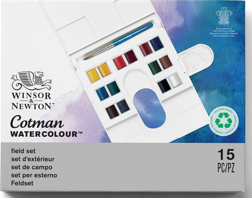 Winsor Newton - Akvarelfarve Sæt - The Compact Set - 14 Farver