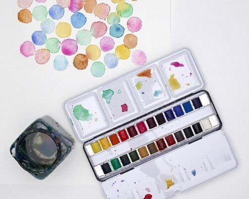 Winsor Newton - Akvarelfarve Sæt Med 24 Farver - Complete Travel Tin