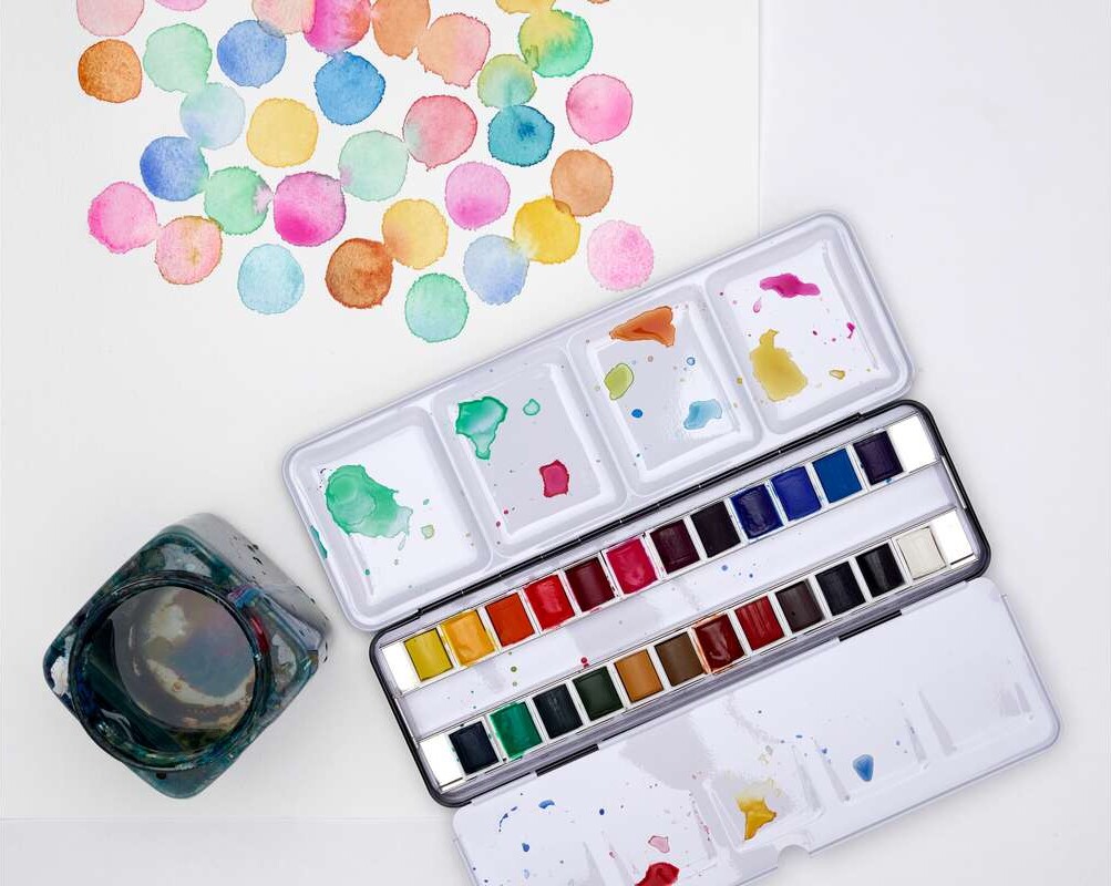Winsor Newton - Akvarelfarve Sæt Med 24 Farver - Complete Travel Tin