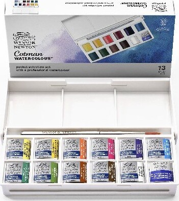 Winsor Newton - Akvarelfarve Sæt - Pocket Selection - 13 Dele