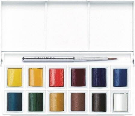 Winsor Newton - Akvarelfarve Sæt - Pocket Selection - 13 Dele