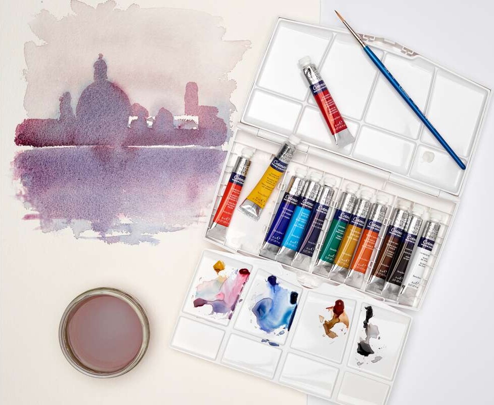 Winsor Newton - Akvarelfarve Sæt Med 13 Dele - Tube Travel