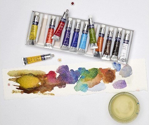 Winsor Newton - Akvarelfarve Sæt - Tube Collection - 12 Farver