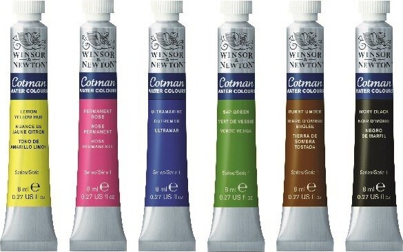 Winsor Newton - Akvarelfarve Sæt - 6X8 Ml