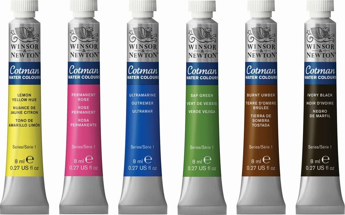 Winsor Newton - Akvarelfarve Sæt - 6X8 Ml