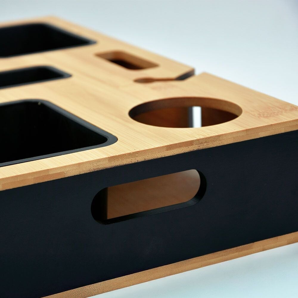 Serveringsbakke Med Rum Skåle Og Kopholder - Mikamax