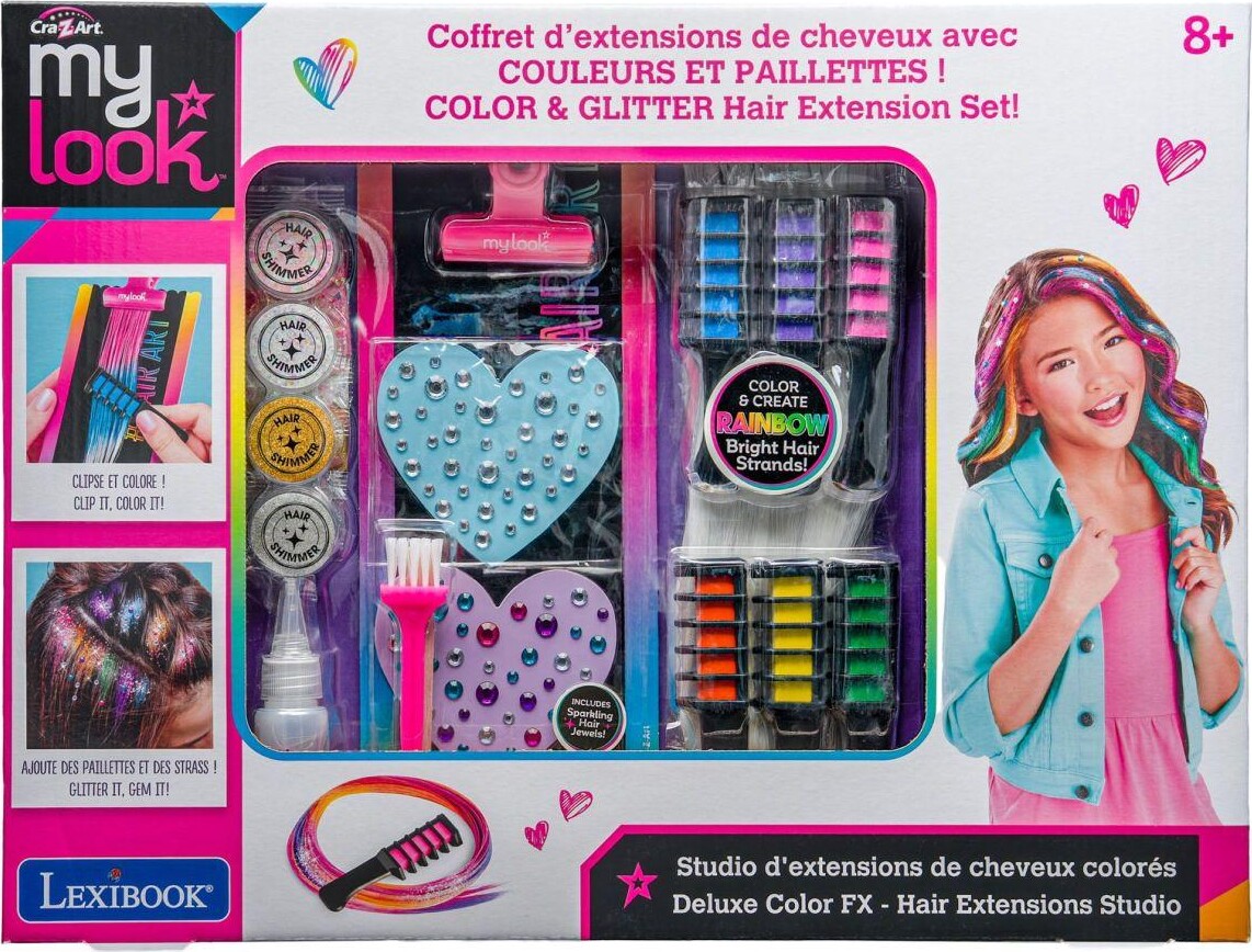 Cra-Z-Art - My Look Color Glitter Hair Extension Studio Set