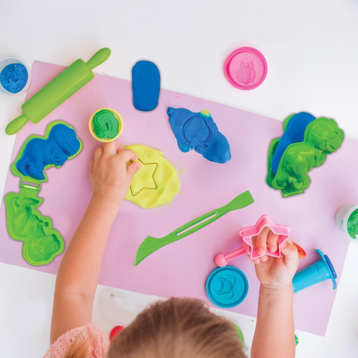 Cra-Z-Art - Softee Dough - Dino Glow Dough Sæt - Lexibook