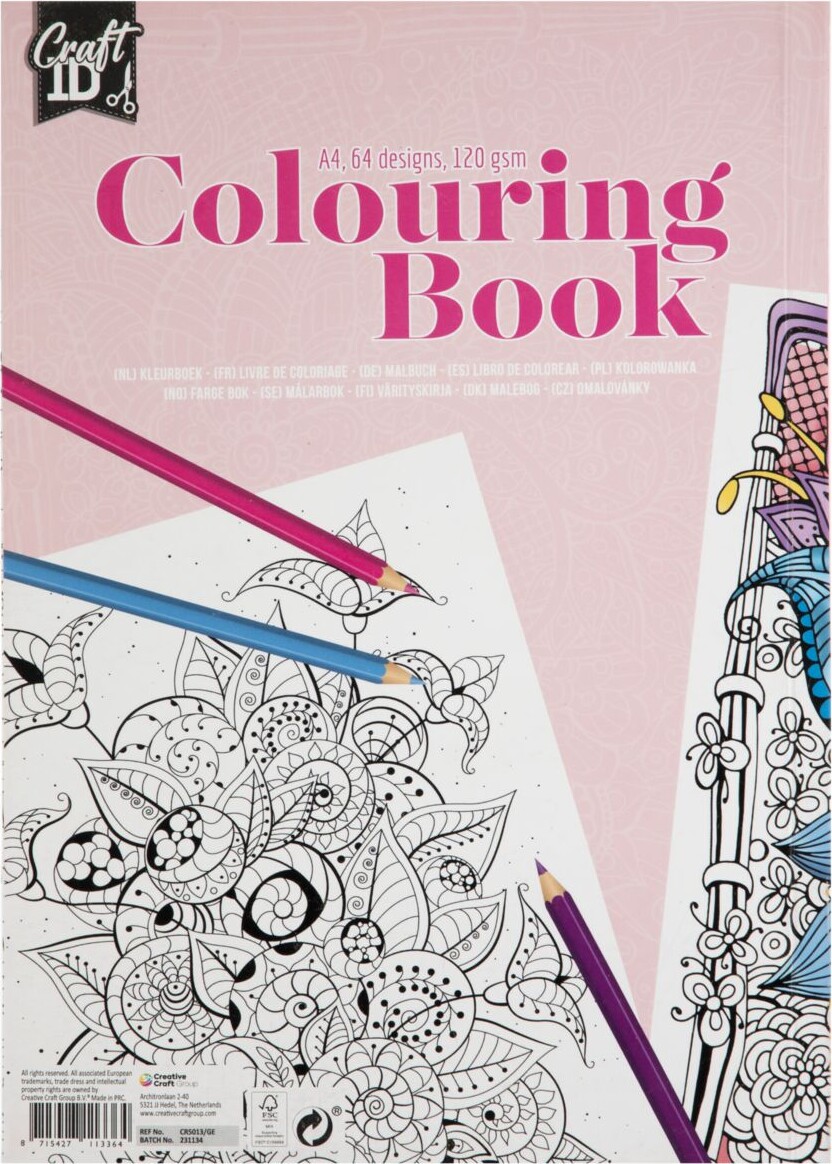 Craft Id - Colouring Book - Flowers