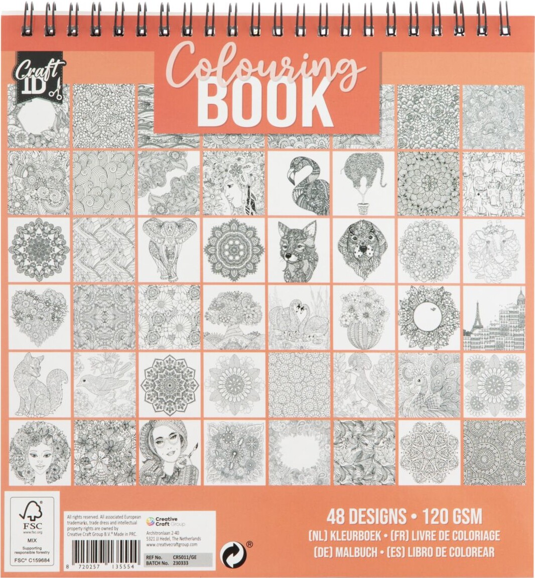 Craft Id - Colouring Book - Rosa