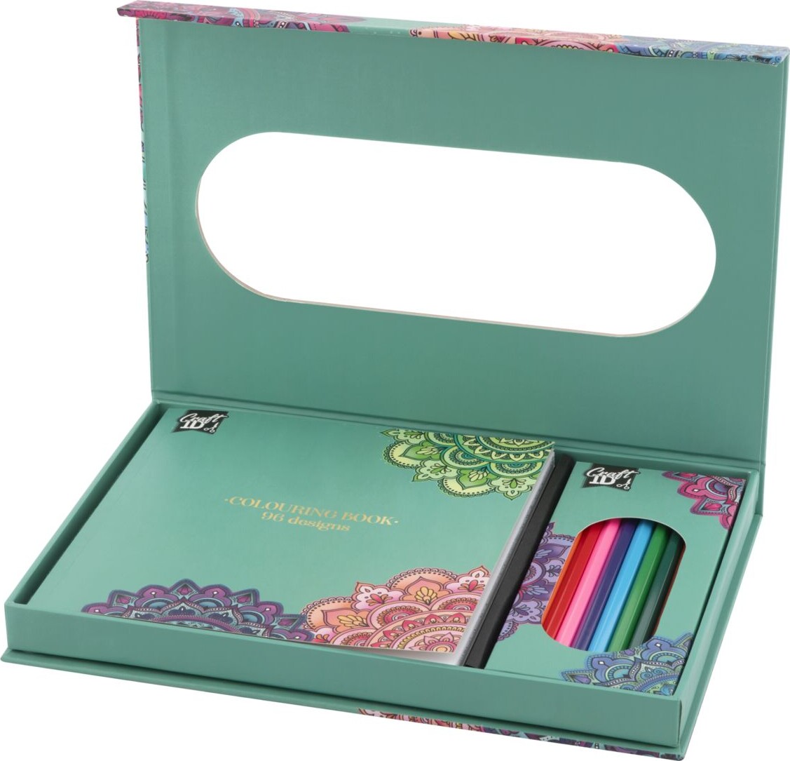 Tegnesæt Med Malebog Til Børn - Mandala - 11 Dele - Craft Id