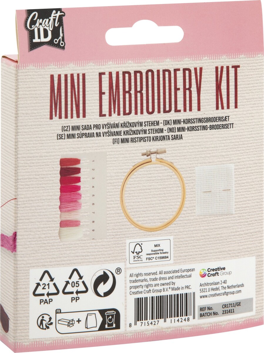 Craft Id - Mini Broderikit - Blomst
