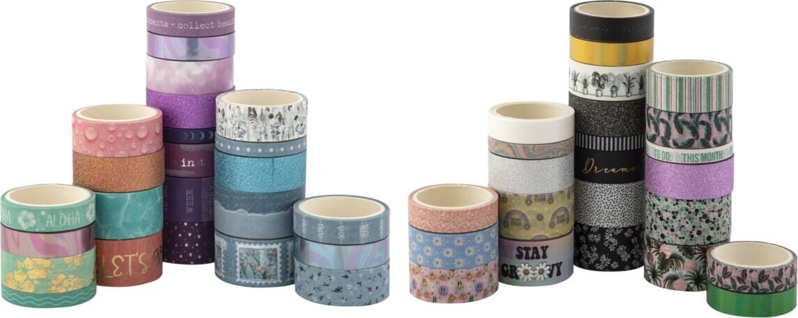 Washi Tape Sæt Med Mønstre - Overraskelse - 24 Stk - Craft Id