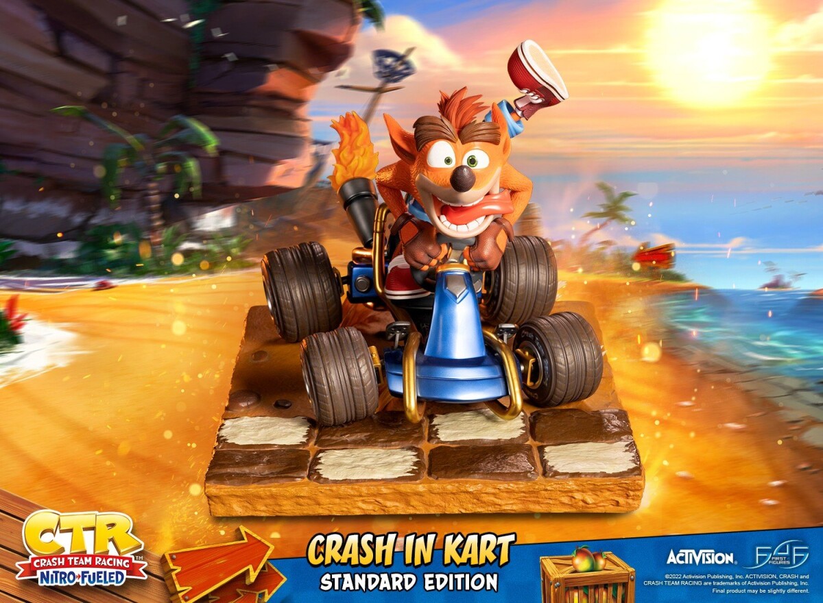 Crash Team Racing Nitro-Fueled - Crash In Kart - Crash Bandicoot - Resin