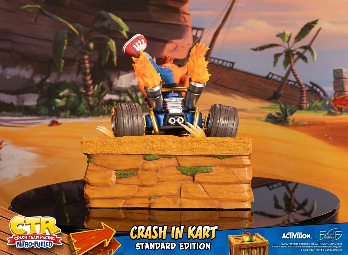 Crash Team Racing Nitro-Fueled - Crash In Kart - Crash Bandicoot - Resin