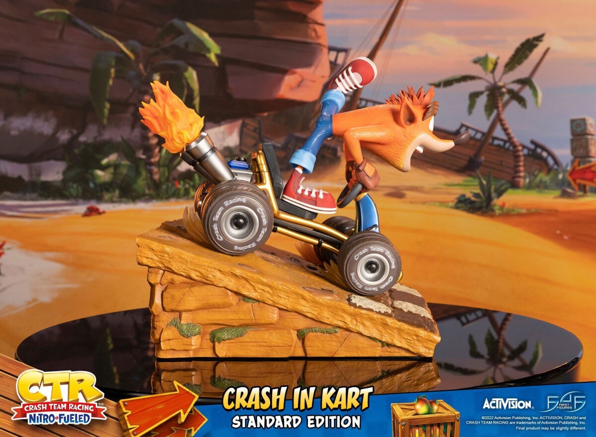 Crash Team Racing Nitro-Fueled - Crash In Kart - Crash Bandicoot - Resin