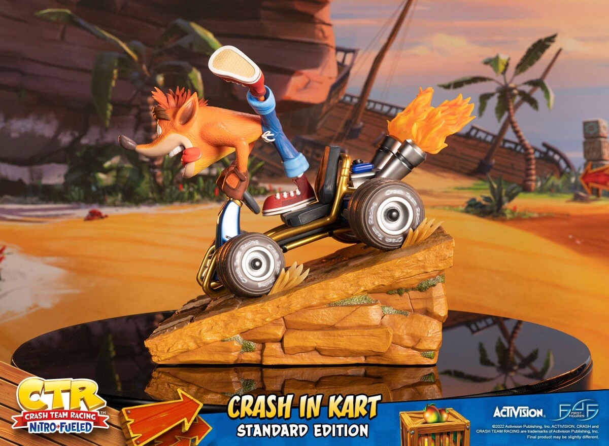 Crash Team Racing Nitro-Fueled - Crash In Kart - Crash Bandicoot - Resin