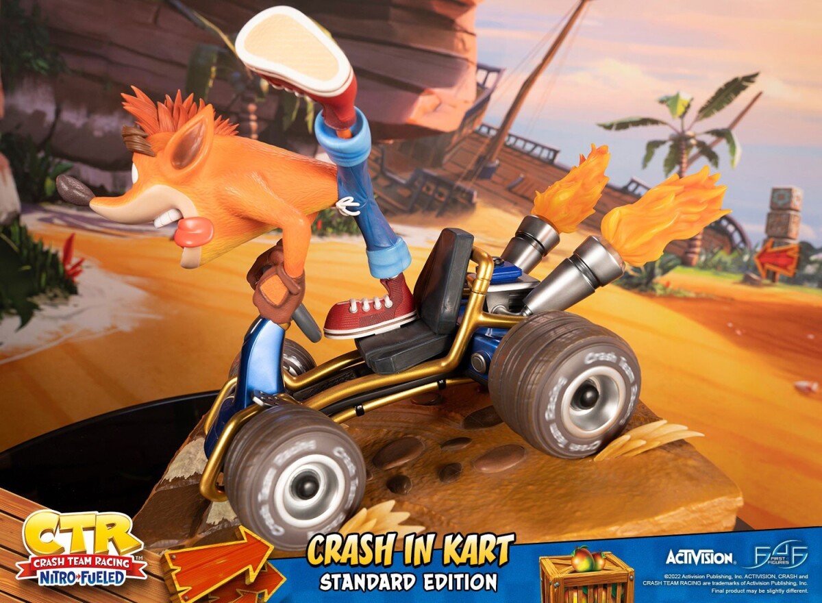 Crash Team Racing Nitro-Fueled - Crash In Kart - Crash Bandicoot - Resin