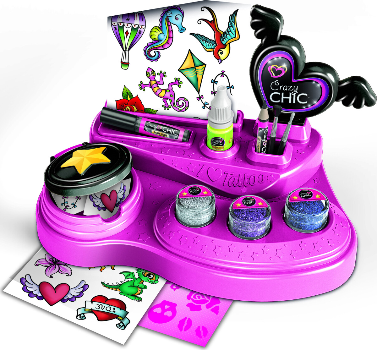 Tatoveringer Til Børn - Crazy Tattoo - Crazy Chic - Clementoni