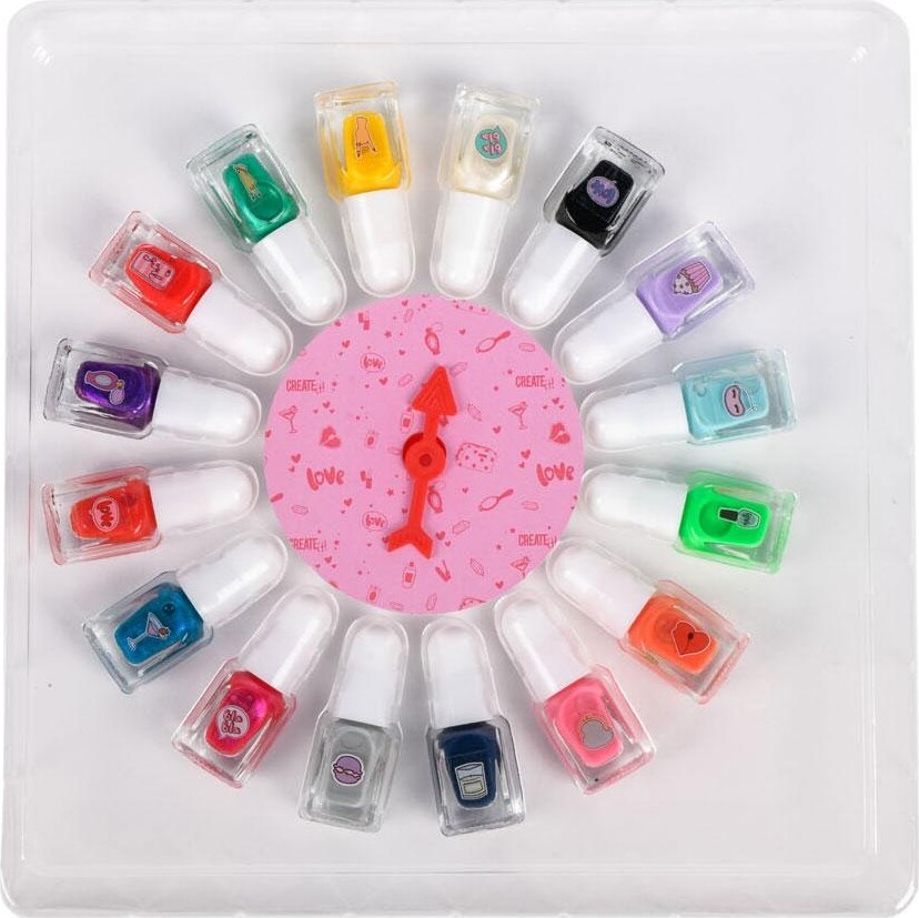 Create It - 16 Nail Polish W Spinning Wheel 84515A