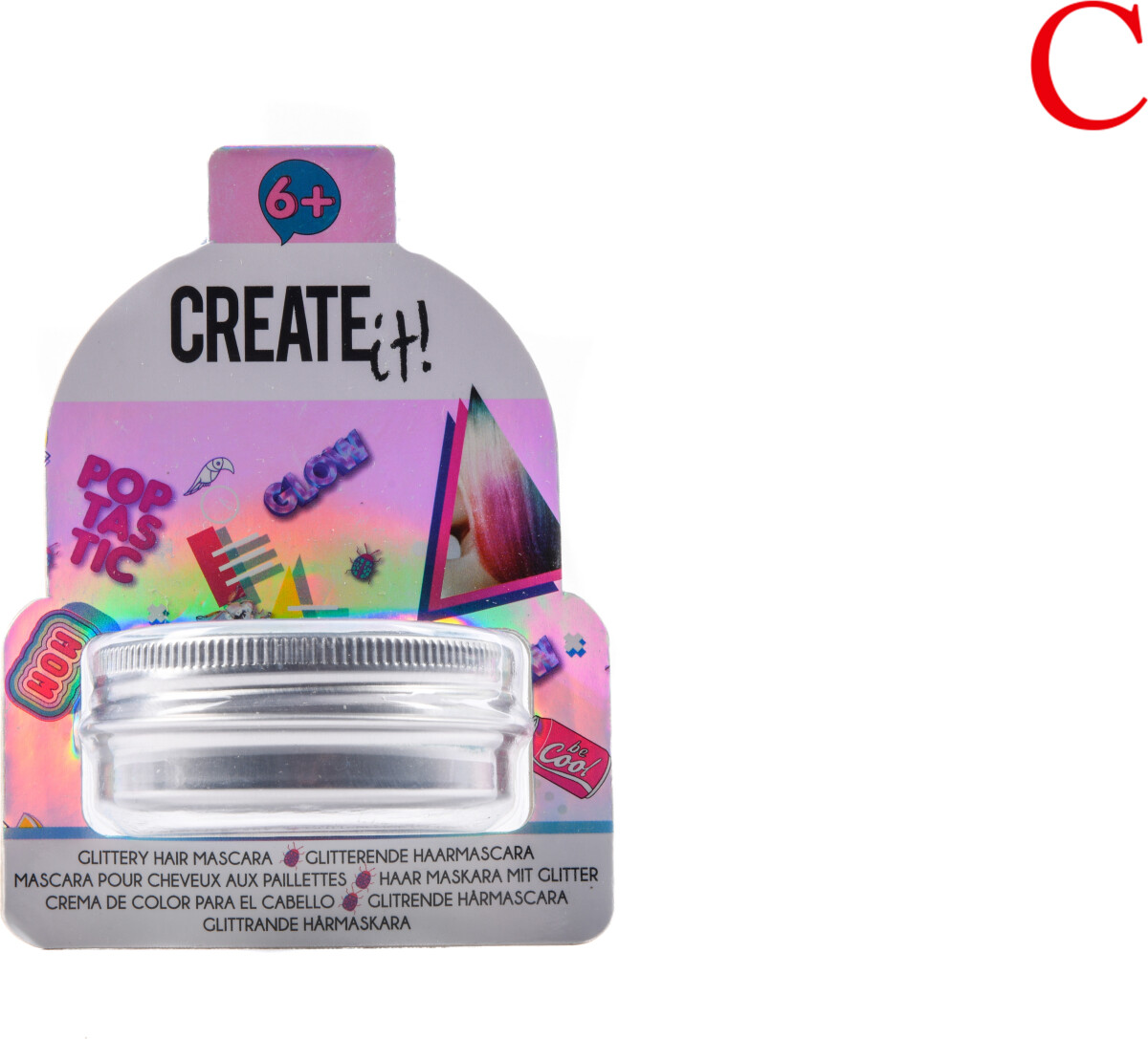 Create It! Glitter Hair Mascara Blå Se tilbud og køb på Gucca.dk
