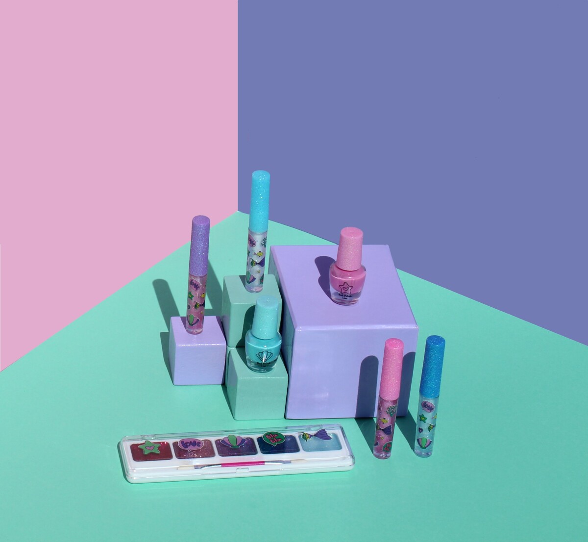 Create It - Glitter Havfrue Make-Up Sæt 7 Stk