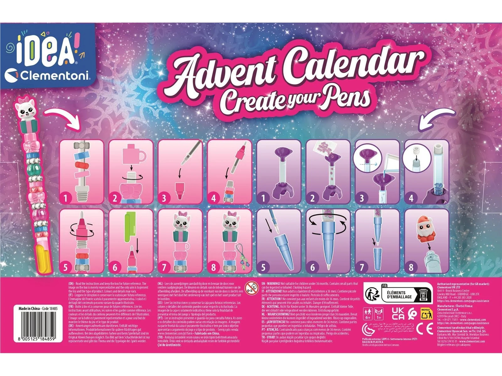 Idea Clementoni - Advent Calendar Create Your Pens - Julekalender