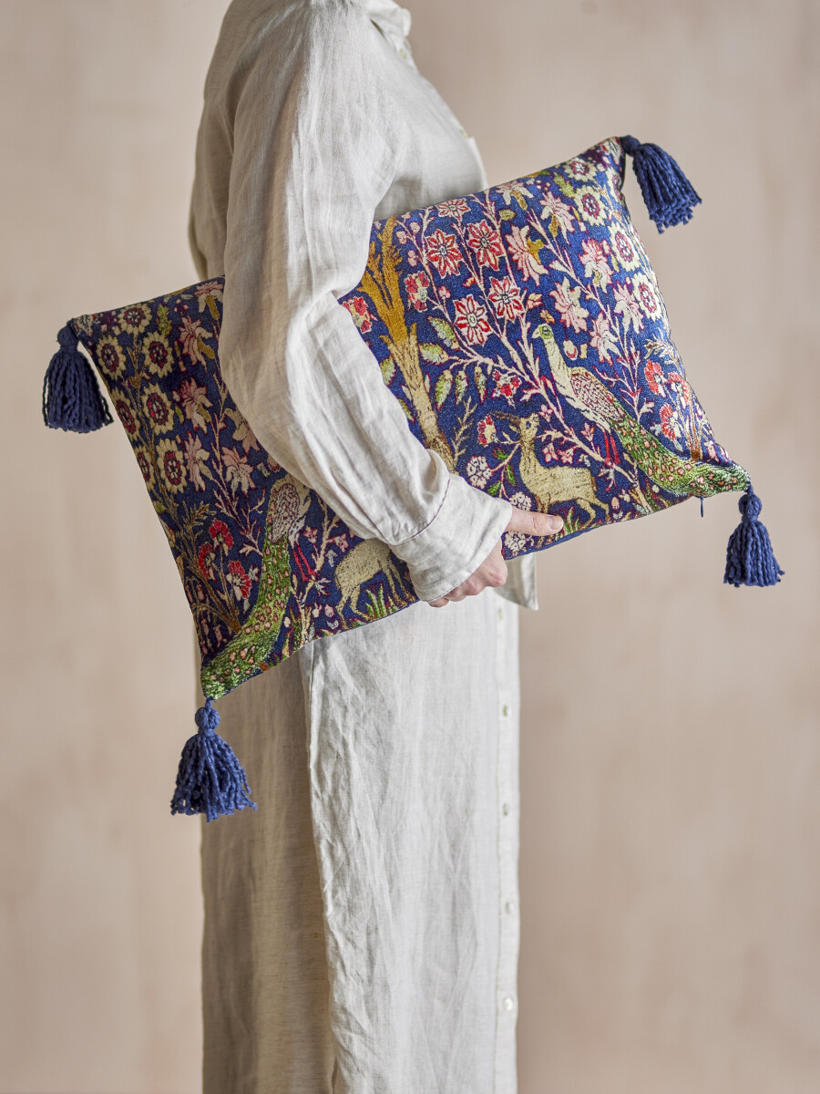 Creative Collection - Adya Pyntepude - 50X35 Cm - Blå - Viskose