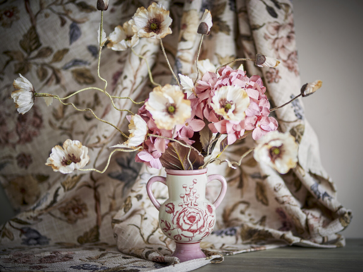 Creative Collection - Alea Vase - Rosa - Stentøj Keramik - H 21 Cm