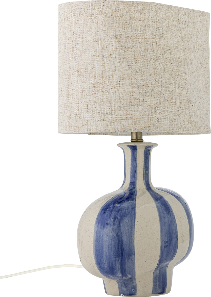 Creative Collection - Alida Bordlampe - Blå - Stentøj - H 46 Cm
