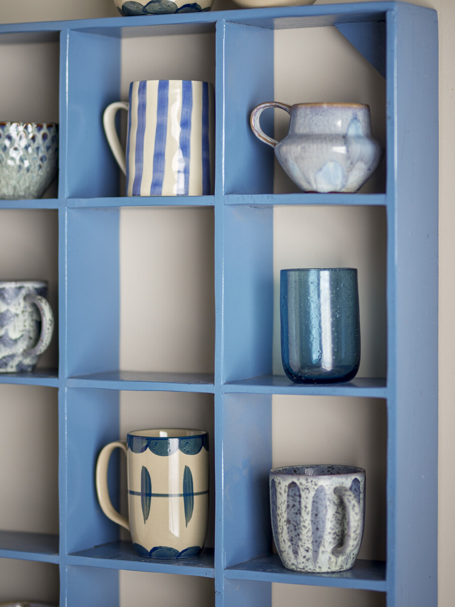 Creative Collection - Bekka Hylde Reol Til Væg - Blå - Træ