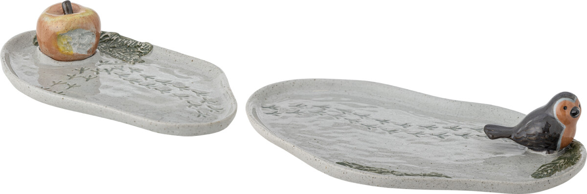 Creative Collection - Bleak Serveringsbakke - Stentøj - Sæt Med 2