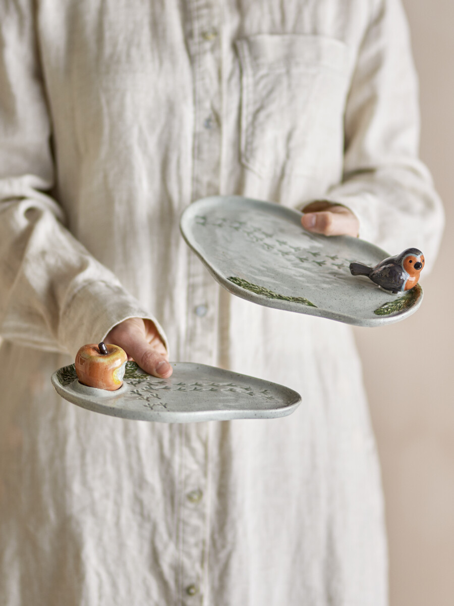 Creative Collection - Bleak Serveringsbakke - Stentøj - Sæt Med 2