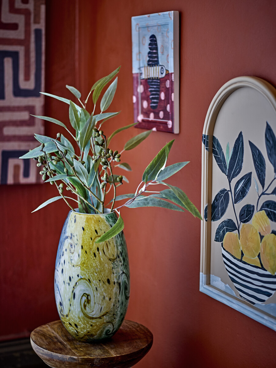 Creative Collection - Brett Birdy Illustration Med Ramme - Fyrretræ