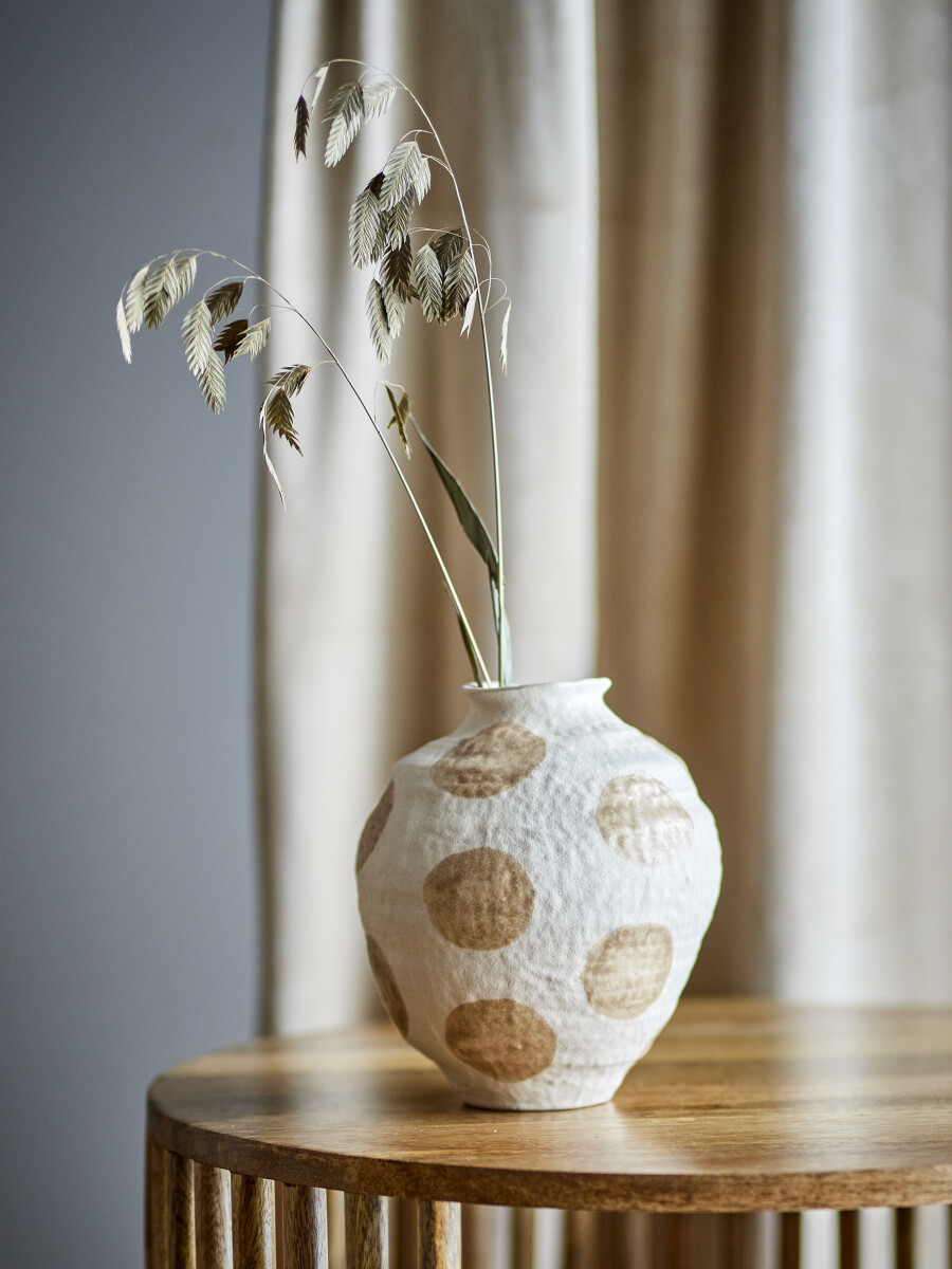 Creative Collection - Byron Vase - Natur - Stentøj Keramik - Ø 17 Cm