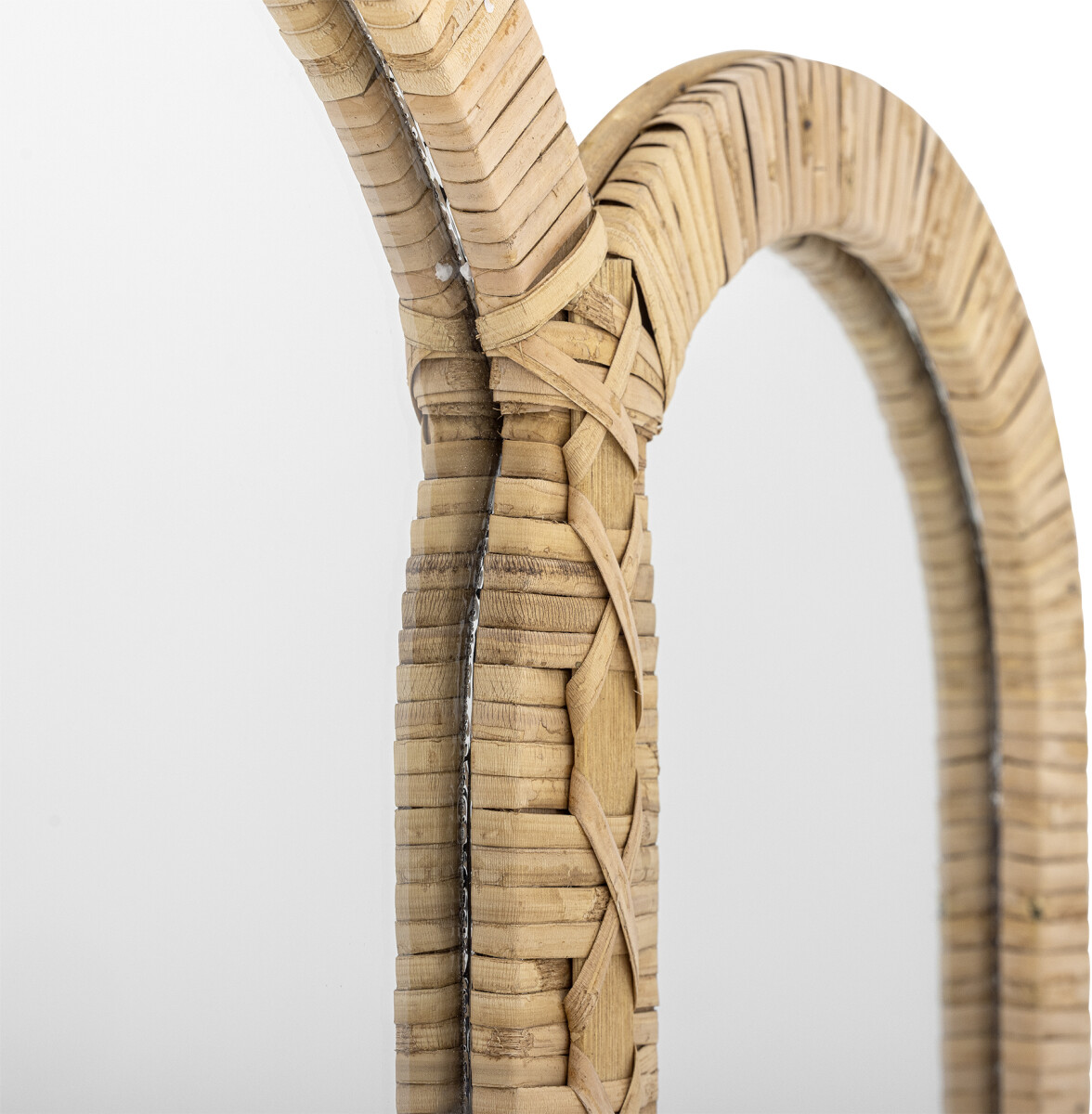 Creative Collection - Cardiz Vægspejl - Natur - Rattan - 80X80 Cm