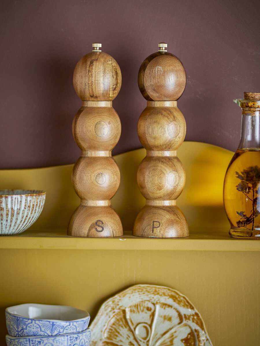 Creative Collection - Clancy Salt Og Peberkværn - Akacietræ - Sæt Med 2