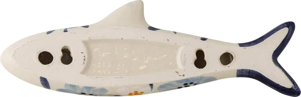 Creative Collection - Dunne Keramik Fisk Til Væg - Blå - Stentøj - 2 Stk