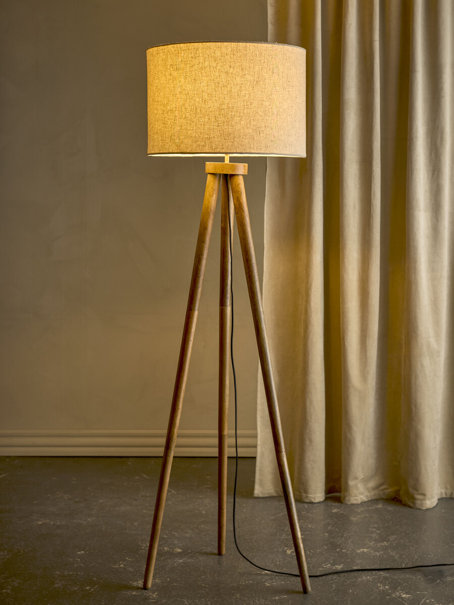 Creative Collection - Etienne Gulvlampe - H 156 Cm - Brun - Træ