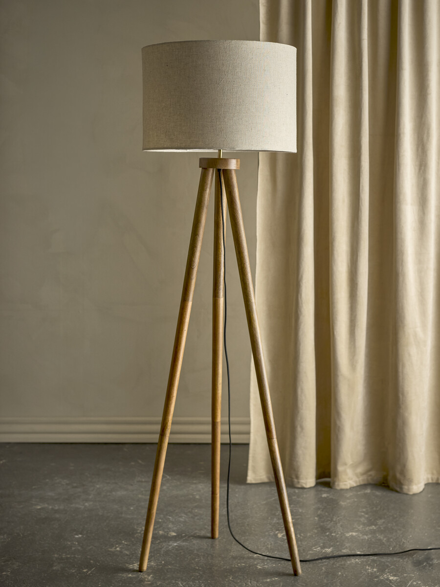 Creative Collection - Etienne Gulvlampe - H 156 Cm - Brun - Træ