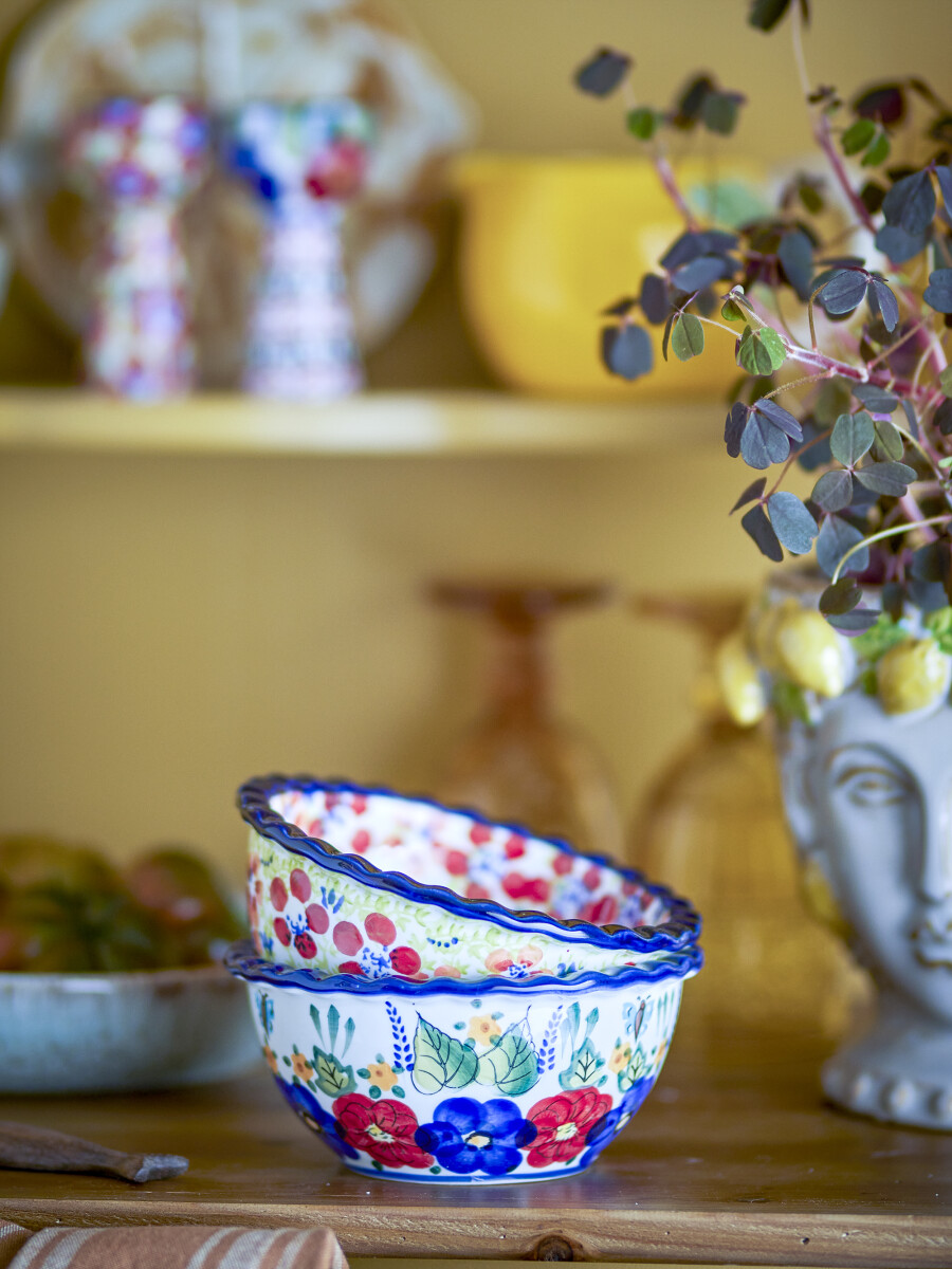 Creative Collection - Florist Skåle - Multifarvet - Stentøj - 2 Stk