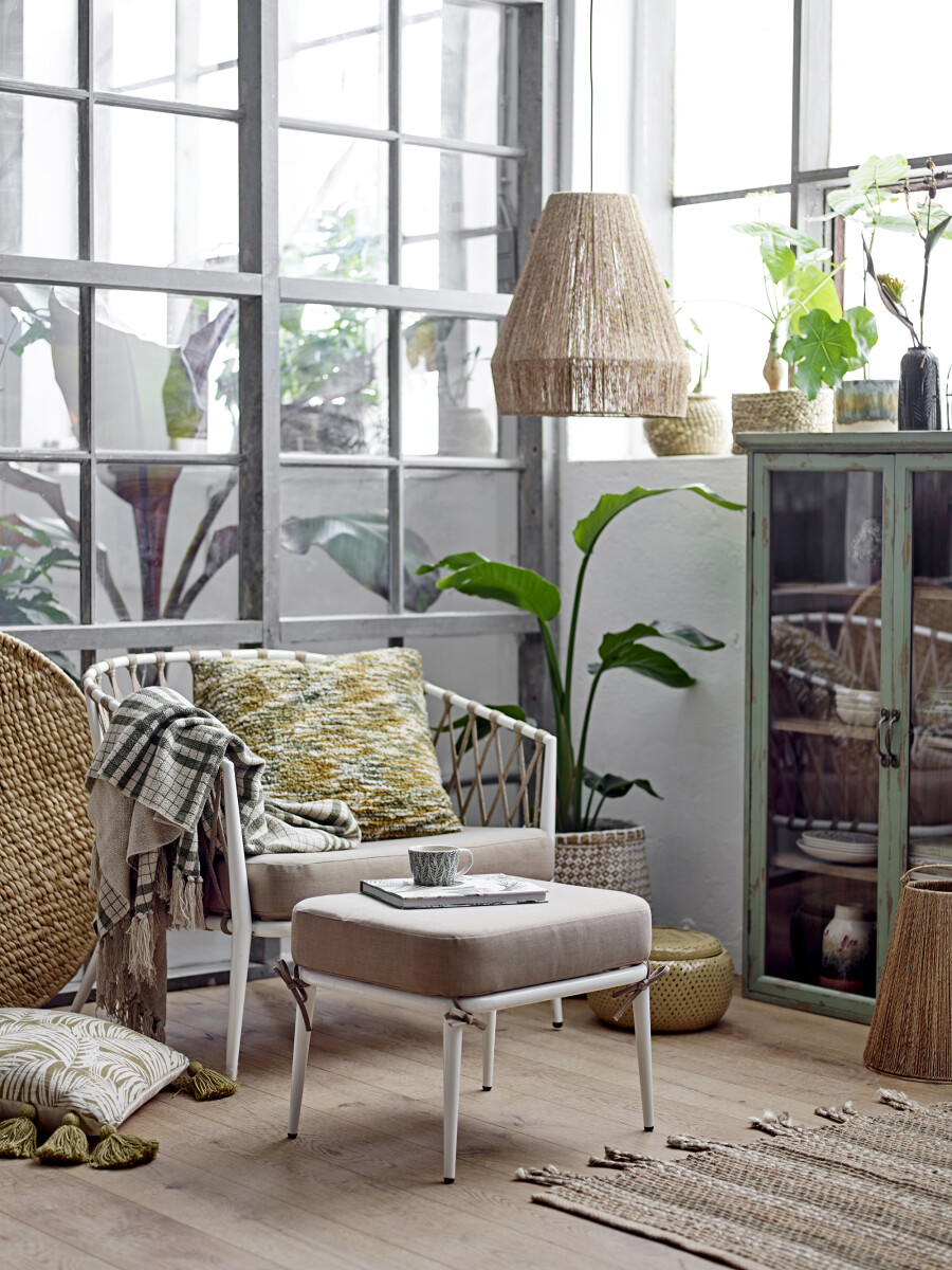 Creative Collection - Hazem Vitrineskab - Grøn - Fyrretræ - 81X122X22 Cm