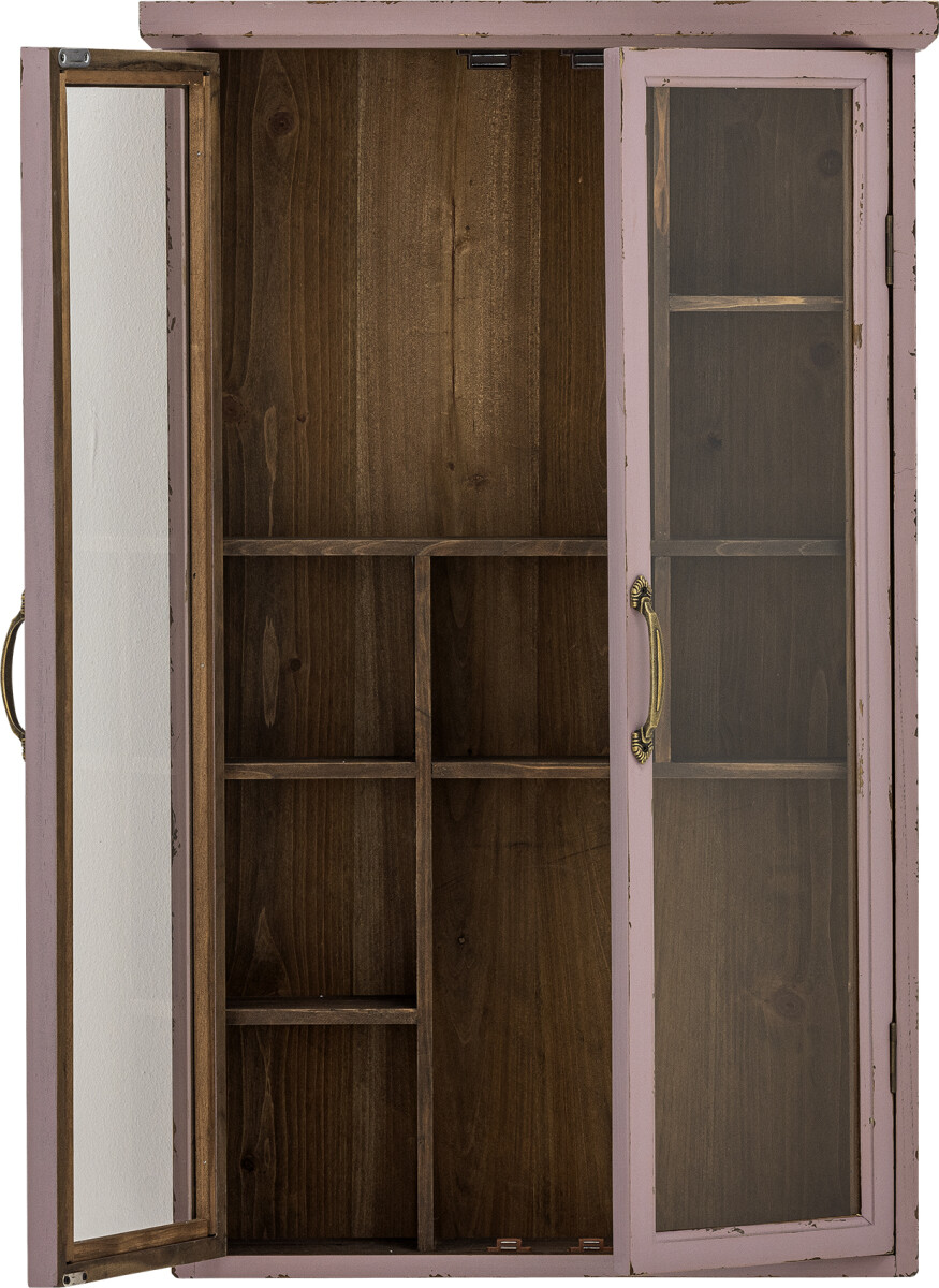 Creative Collection - Hazem Vitrineskab - Rosa - Fyrretræ - 50X80X14 Cm